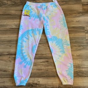 New Spongebob Tie Dye Sweatpants Xl 